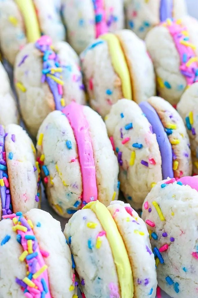 Birthday Cake Sandwich Cookies