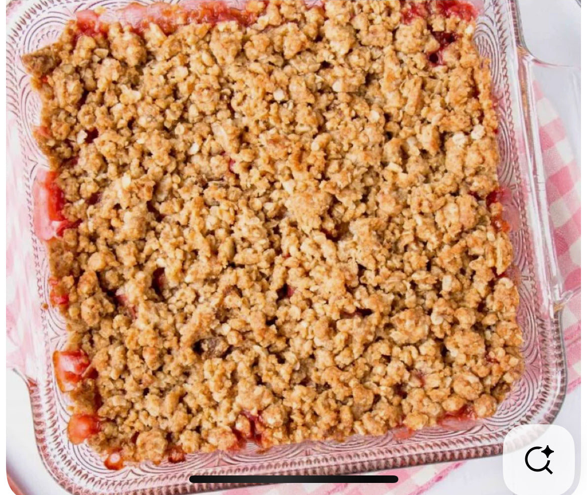 Single-Serve Rhubarb Crisp