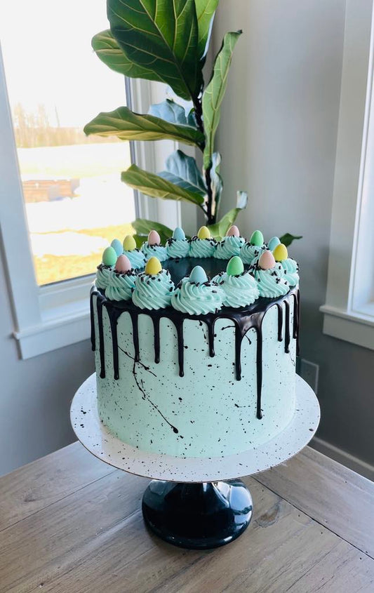 Easter Speckled Egg Drip Cake